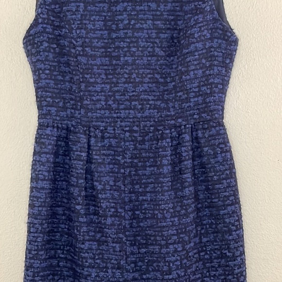 Sandro Navy Blue and Black Tweed Wool Blend Mini Dress Size 1 US Small - Picture 2 of 8